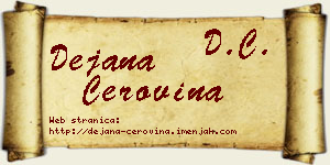 Dejana Cerovina vizit kartica